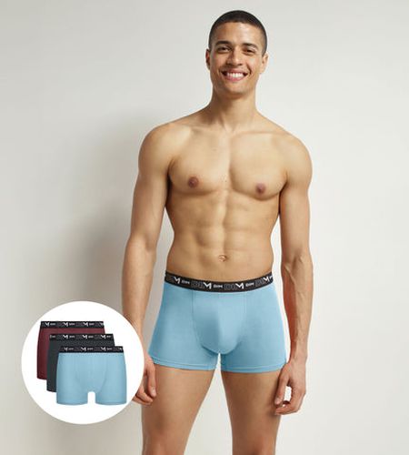 Lot de 3 boxers Gris Rouge Coton Stretch - Masculin - Taille 3 - DIM - Modalova