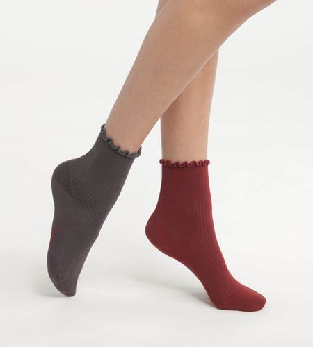 Lot de 2 paires de chaussettes à volants Modal - DIM - Modalova