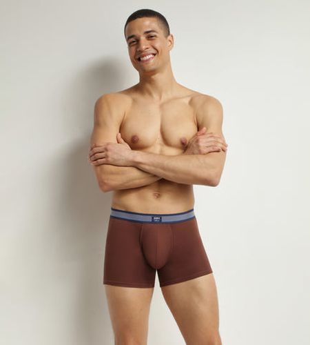 Boxer en coton modal piqué et ceinture rayée Vin Smart - DIM - Modalova