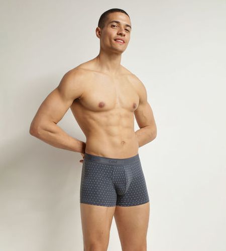 Boxer en coton stretch Lavande à pois Fancy - DIM - Modalova