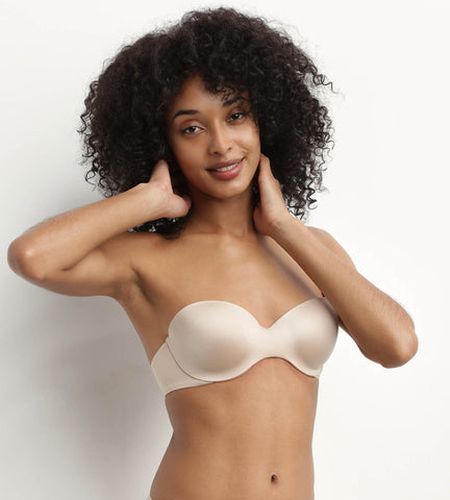 Soutien-gorge bandeau à bretelles amovibles en microfibre nude - DIM - Modalova