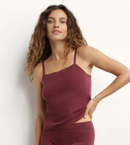 Top en coton stretch sans couture Rubis Foncé Body Touch Easy - DIM - Modalova