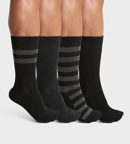 Lot de 4 paires de chaussettes en coton rayé Eco Style - Masculin - Taille 40/45 - DIM - Modalova