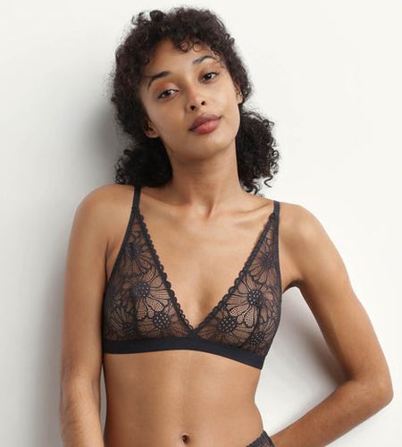 Soutien-gorge triangle en tulle et dentelle Fais-Moi Une Fleur - Féminin - Taille S - DIM - Modalova