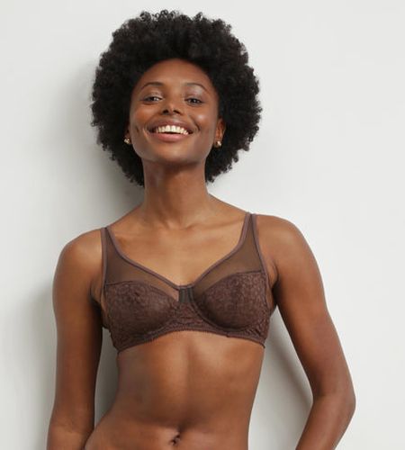 Soutien-gorge emboitant en dentelle léopard Chocolat Generous - Féminin - Taille 85B - DIM - Modalova