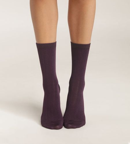 Chaussettes côtelées en coton satiné Mode - DIM - Modalova