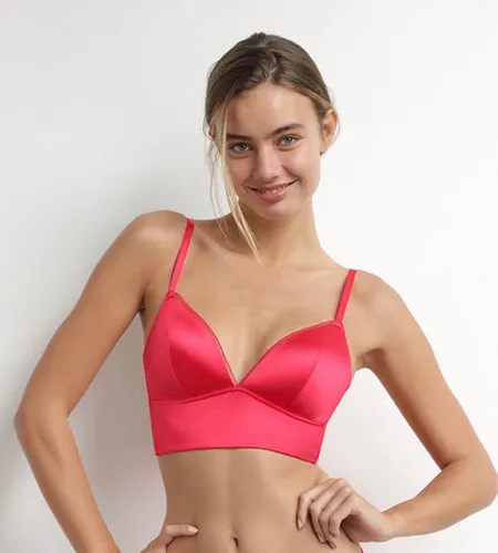 Soutien-gorge triangle ampliforme microfibre satinée Chéri - DIM - Modalova
