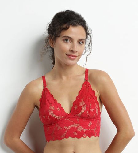 Soutien-gorge foulard sans armature en dentelle florale Lacy - Féminin - Taille S - DIM - Modalova