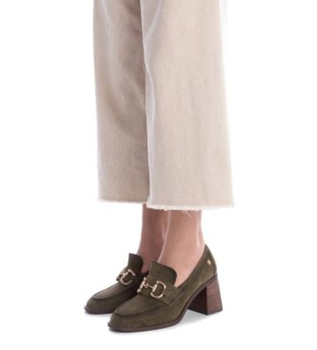 Mocassins en daim 161138 (37), 5 à 8 cm, Cuir, Aucun, Casuel, Vert, Classique - Carmela - Modalova