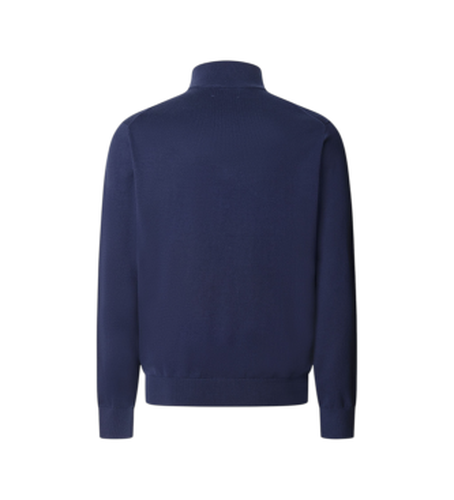 HM7000117 Pull Essential Zip (S), Casuel, Coton, Marine - Hackett London - Modalova