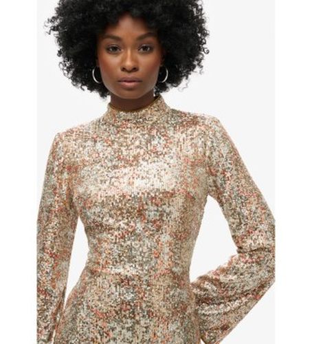 W8011773A Mini robe à manches longues imprimée avec paillettes (S), Fête, Manche longue, Polister recyclé, Durabl - Superdry - Modalova