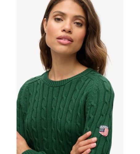 W6110610A Pull Slouchy Cable (XL), Casuel, Vert, Coton - Superdry - Modalova