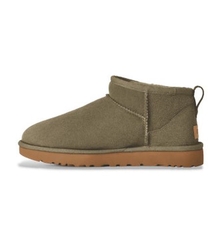 Classic Ultra Mini Leather Booties (36), Cuir, Plat, Aucun, Casuel - Ugg - Modalova