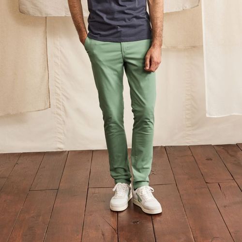 Chino vert clair coupe ajustée - FAGUO - Modalova