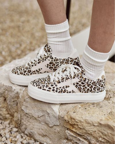 Baskets en toile léopard - WALNUT PLATFORM - FAGUO - Modalova