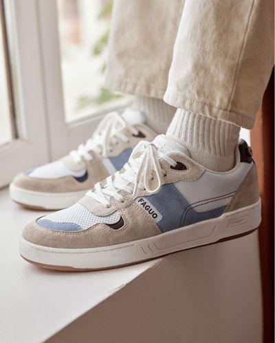 Baskets blanches & suède - CEIBA - FAGUO - Modalova