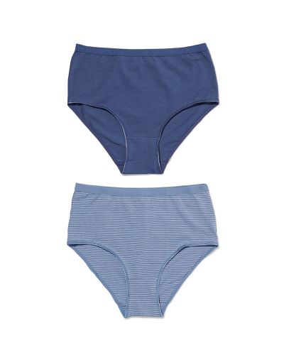 Slips Taille Haute Coton Stretchbleu () - HEMA - Modalova