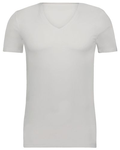 t-shirt thermique homme blanc - HEMA