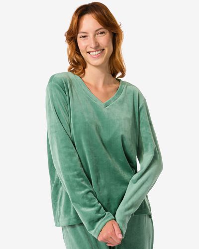 Haut De Pyjama Velours Vert () - HEMA - Modalova