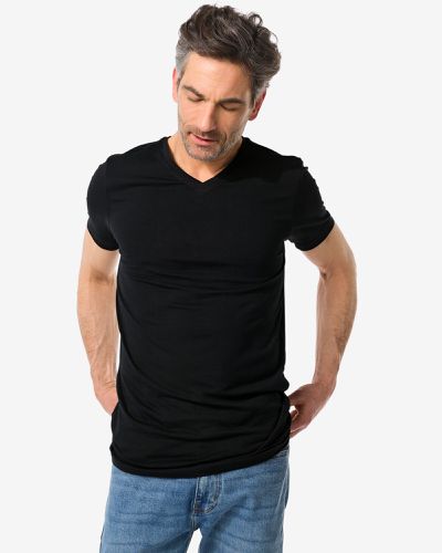 T-shirt Slim Fit Col En V - Extra Long () - HEMA - Modalova