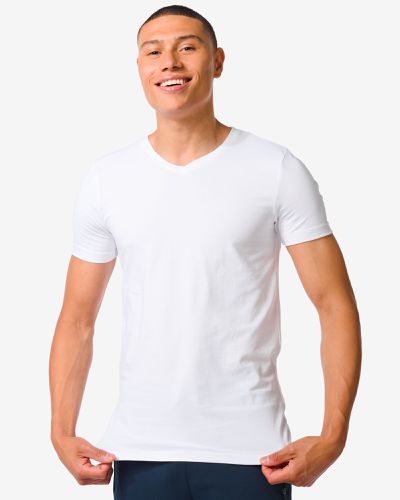 T-shirt Slim Fit Col En V () - HEMA - Modalova