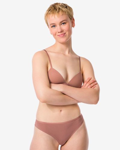 Slip Brésilien Coton Avec Dentelle () - HEMA - Modalova