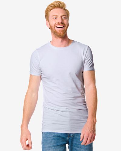 T-shirt Slim Fit Col Rond - Extra Long () - HEMA - Modalova
