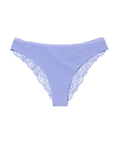 Slip Brésilien En Coton Et Dentelle () - HEMA - Modalova