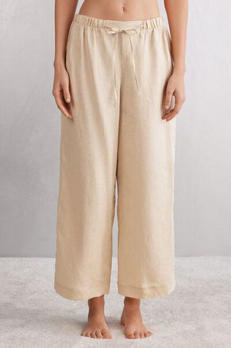 Full Length Linen Cloth Pants with Drawstring Woman Size L - Intimissimi - Modalova