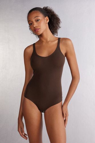 Ultralight Cotton Tank Bodysuit Woman Brown Size M - Intimissimi - Modalova