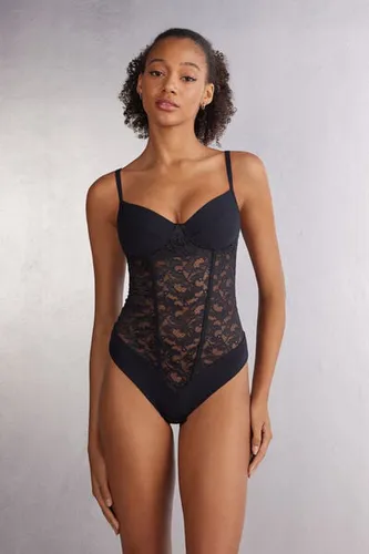 Delicate Pieces Lace Bodysuit Woman Black Size S - Intimissimi - Modalova