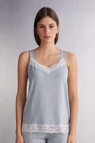 Lace Trim Camisole in Modal Woman Size L - Intimissimi - Modalova