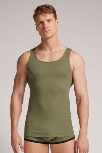 Superior Cotton Ribbed Tank Top Man Green Size L - Intimissimi - Modalova