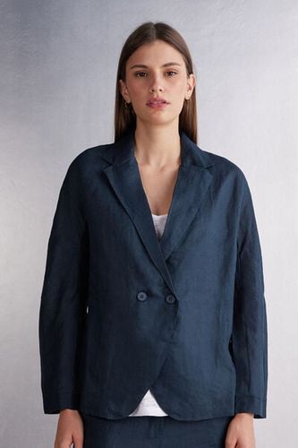 Linen Cloth Double Breasted Jacket Woman - Intimissimi - Modalova