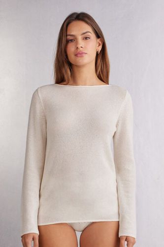 Cashmere Long Sleeve Top Woman Ivory Size M - Intimissimi - Modalova