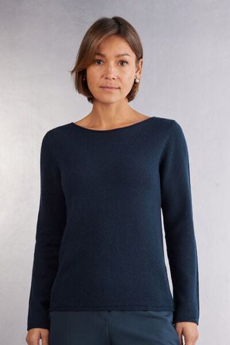 Cashmere Long Sleeve Top Woman Blue Size M - Intimissimi - Modalova