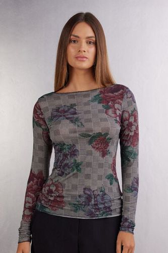 Long Sleeve Printed Top in Ultralight Modal with Cashmere Woman Print Size M - Intimissimi - Modalova