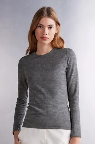Wool & Cotton Long Sleeve Crewneck Top Woman Size M - Intimissimi - Modalova