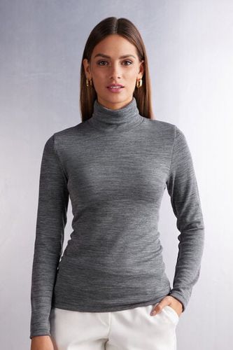 Wool & Cotton Long Sleeve High Collar Top Woman Size M - Intimissimi - Modalova