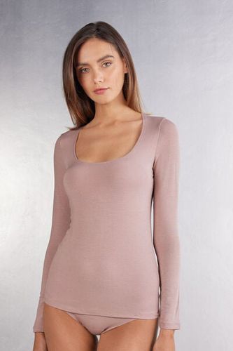 Long Sleeve Scoop Neck Top in Micro-modal Woman Pink Size L - Intimissimi - Modalova