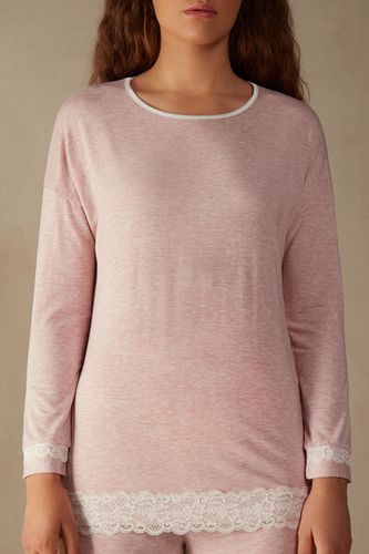Long-Sleeve Round-Neck Modal Top Woman Pale Pink Size M - Intimissimi - Modalova