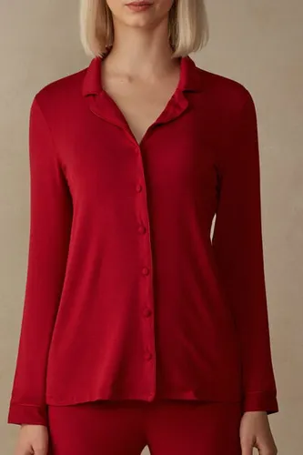 Long-Sleeve Micromodal Pajama Top Woman Red Size S - Intimissimi - Modalova