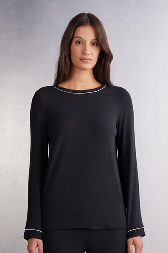 Long Sleeve Modal Top Woman Black Size M - Intimissimi - Modalova