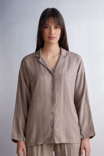 Comfort First Long Sleeve Woven Modal Top Woman Natural Size L - Intimissimi - Modalova