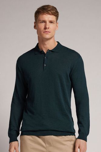 Long Sleeve Knit Polo Man Green Size XL - Intimissimi - Modalova