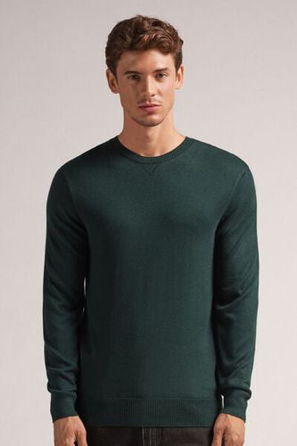 Long Sleeve Crewneck Top Man Green Size XXL - Intimissimi - Modalova