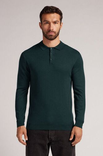 Long Sleeve Knit Polo Man Green Size XXL - Intimissimi - Modalova