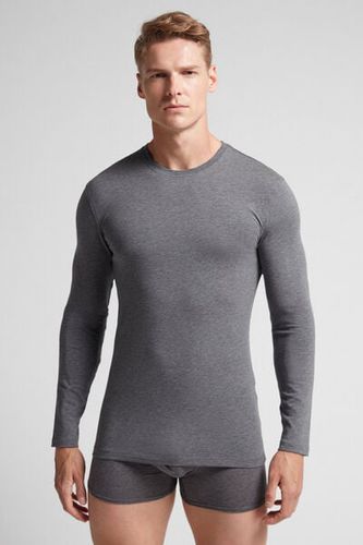 Stretch Superior Cotton Long Sleeve Top Man Dark Grey Size XL - Intimissimi - Modalova