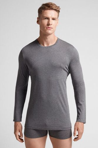 Superior Cotton Long Sleeve Top Man Dark Grey Size L - Intimissimi - Modalova