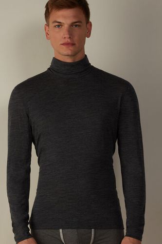 Long-sleeve High-Neck Merino-Wool Top Man Size S - Intimissimi - Modalova